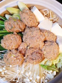 坦々鶏つくねの金胡麻豆乳鍋-レシピのメイン写真