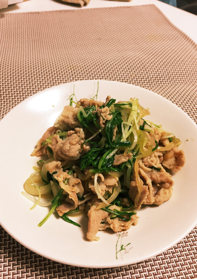 簡単♡豚こまと水菜の炒め物！豚丼にも！-レシピのメイン写真