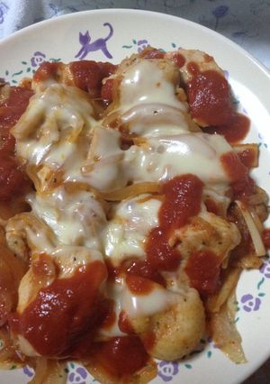 ピッツァソースでチキンのトマト煮風-レシピのメイン写真