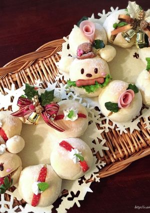 捏ねずに簡単♡ミニリースちぎりパンサンド-レシピのメイン写真