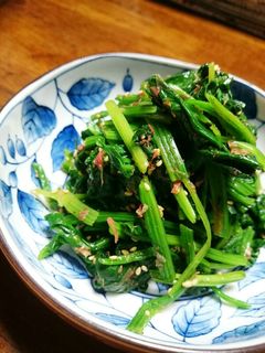 簡単副菜♪ほうれん草の梅かつおゴマ和え♡-レシピのメイン写真