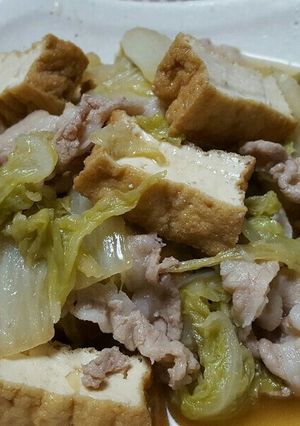 白菜と厚揚げ煮物～調味料は2つだけ第5弾-レシピのメイン写真