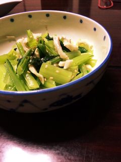 小松菜と鶏皮のナムル-レシピのメイン写真