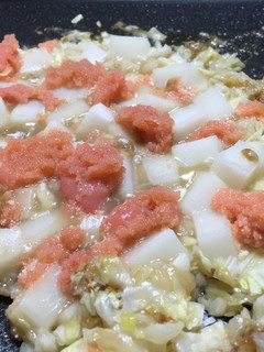 簡単‼お餅とたらこのもんじゃ-レシピのメイン写真