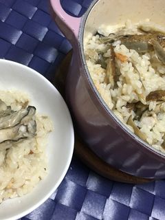 牡蠣と桜海老の炊き込みごはん-レシピのメイン写真