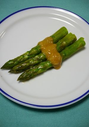 お弁当用！アスパラの先だけ味噌バター-レシピのメイン写真