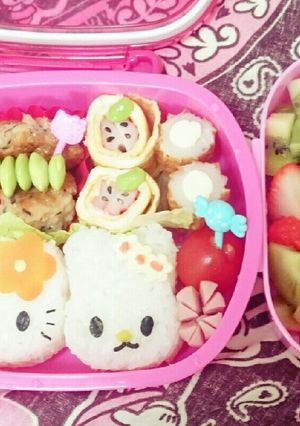 キティちゃんキャラ弁-レシピのメイン写真