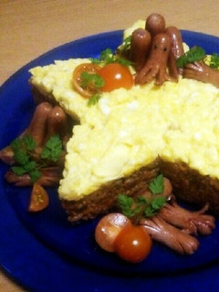 クリスマスに☆オムライスケーキ♪♪♪-レシピのメイン写真
