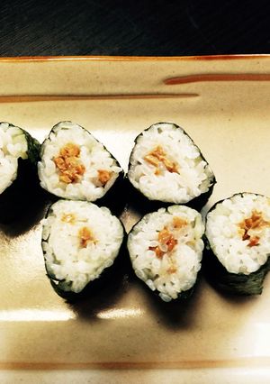 シャキシャキ☆玉ねぎ酢飯の納豆巻き-レシピのメイン写真