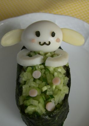 軍艦でお昼寝♪シナモロール（キャラ弁）-レシピのメイン写真
