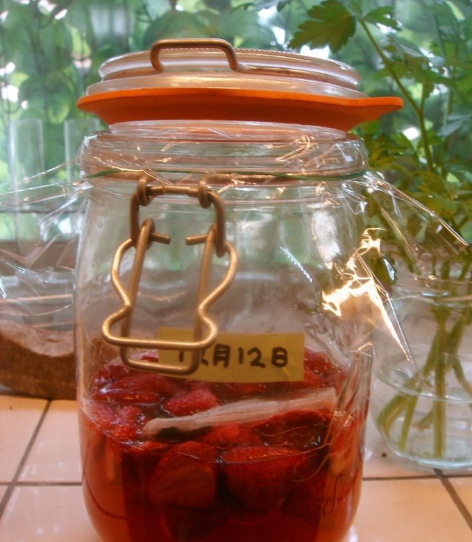 色と香りを楽しむ　いちごの酵素液-レシピのメイン写真