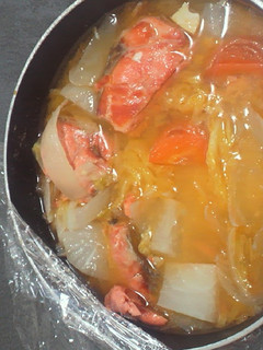 鮭酒味噌煮込み-レシピのメイン写真