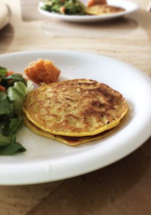 グルテンフリーかぼちゃのお食事パンケーキ-レシピのメイン写真
