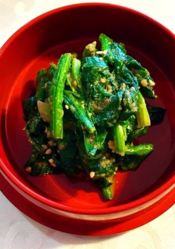 基本の和食：ほうれん草の胡麻和え-レシピのメイン写真