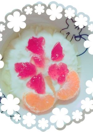 ヨーグルトアート お花-レシピのメイン写真