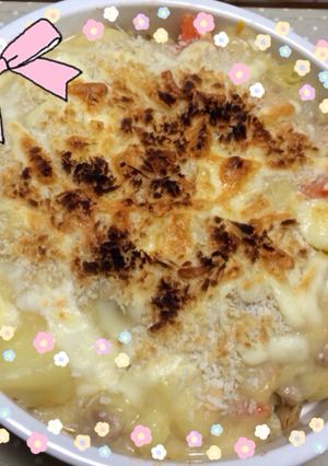 残ったシチューと野菜でマカロニグラタン-レシピのメイン写真