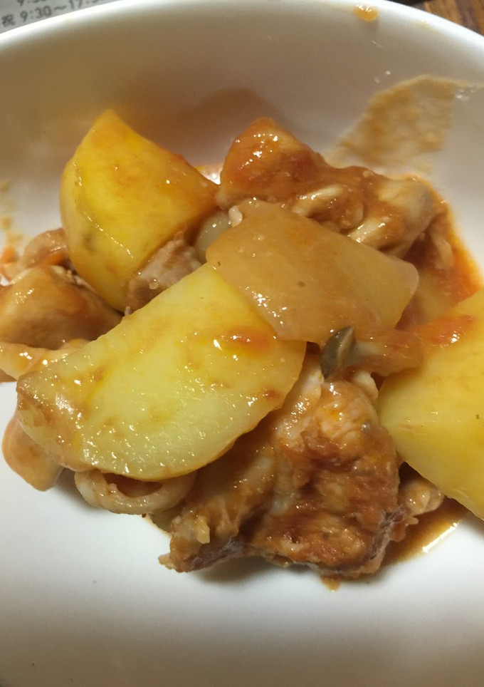 水無しで作れる鶏肉のトマト煮-レシピのメイン写真