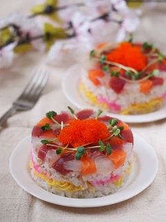 ひな祭りのお寿司ケーキ-レシピのメイン写真