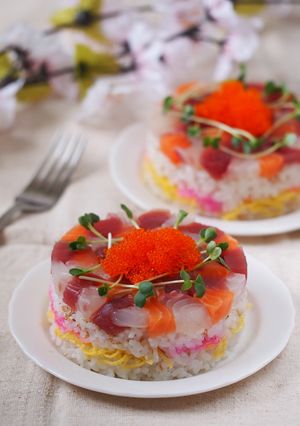 ひな祭りのお寿司ケーキ-レシピのメイン写真