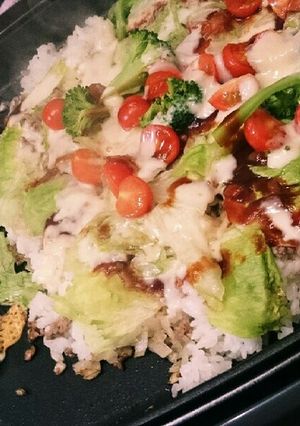 ホットプレートでタコライス-レシピのメイン写真