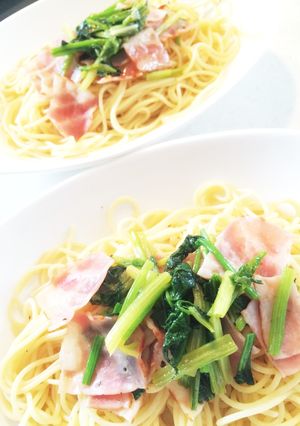 ベーコンとほうれん草のパスタver簡単-レシピのメイン写真