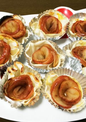 簡単トースターで、薔薇のアップルパイ-レシピのメイン写真
