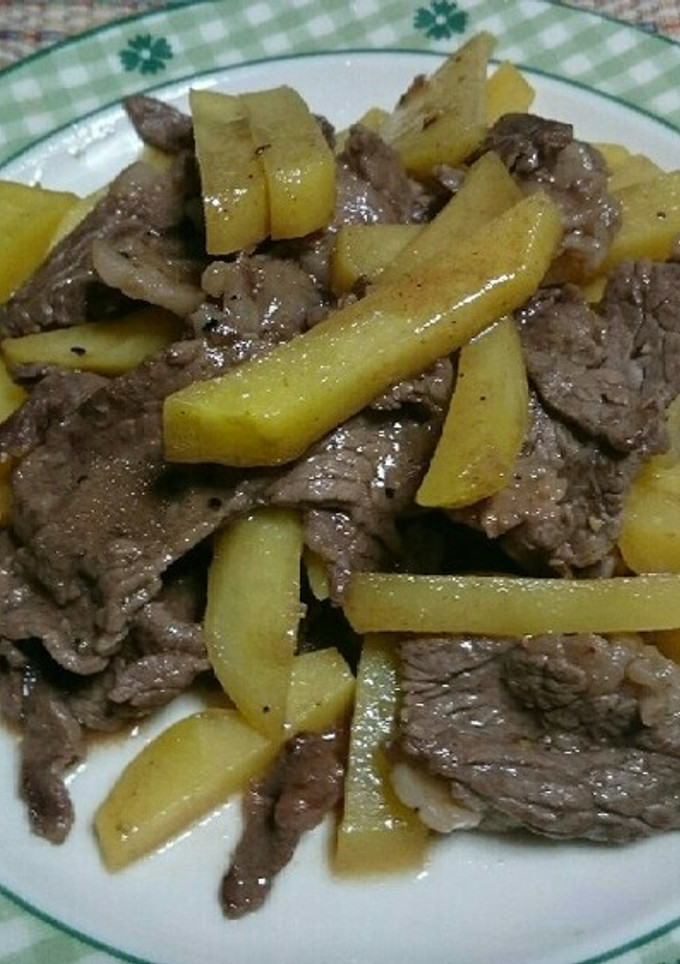 牛肉とじゃいもの甘辛こしょう炒め-レシピのメイン写真
