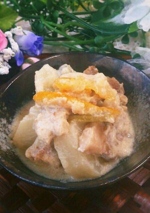 柚子香る♡かぶと豚肉の柔らか豆乳煮込み-レシピのメイン写真