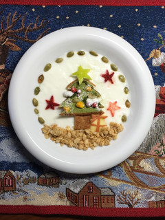 ワクワククリスマス!ヨーグルトアート♪-レシピのメイン写真