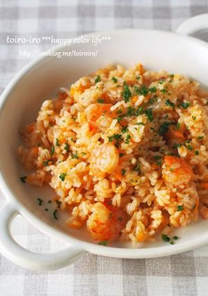 簡単！お弁当にも★炊飯器deエビピラフ-レシピのメイン写真