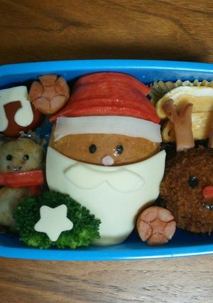 パンでサンタさん♪クリスマス☆キャラ弁-レシピのメイン写真
