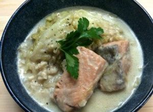 サボイキャベツと秋鮭の塩麹クリーム煮-レシピのメイン写真
