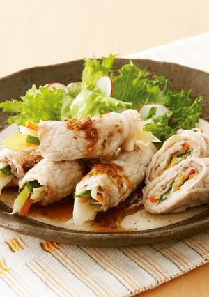 ねぎの豚肉巻き　ホットサラダ風-レシピのメイン写真