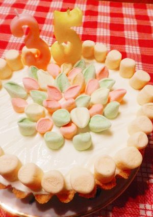 ヨーグルトムース　マシュマロトッピング-レシピのメイン写真