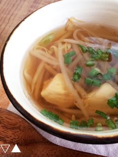 鶏肉ともやしの生姜スープ-レシピのメイン写真