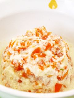 離乳食7か月~ にんじんの白和え-レシピのメイン写真