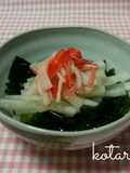 ヤーコンとわかめの酢の物