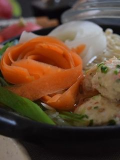 ストウブで一人鍋 鶏団子鍋-レシピのメイン写真