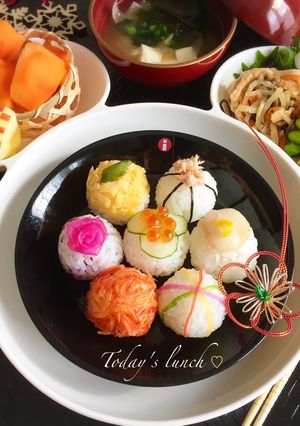 幼児食★手毬寿司風〜おにぎり★ひな祭り-レシピのメイン写真