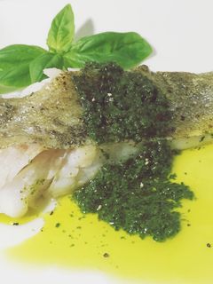 ⌇白身魚のソテー⌇ジェノベーゼソースがけ-レシピのメイン写真