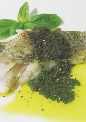 ⌇白身魚のソテー⌇ジェノベーゼソースがけ-レシピのメイン写真