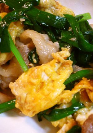 豚ニラ玉炒め-レシピのメイン写真