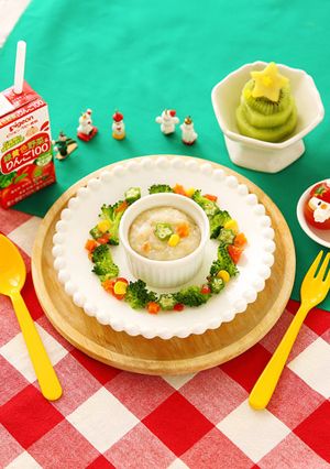 離乳食　クリスマスのごはん-レシピのメイン写真