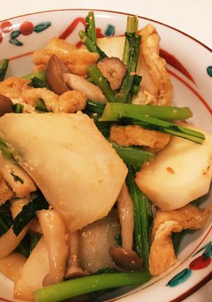 かぶと小松菜の美味しい味噌炒め♡-レシピのメイン写真