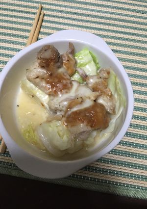 レンジで五分、キャベツ味噌チーズ-レシピのメイン写真