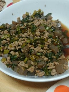 大根の葉と挽肉の甘辛炒め-レシピのメイン写真