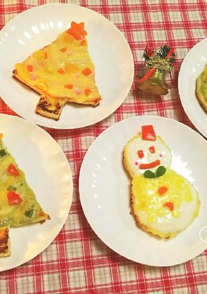 ヨーグルトアート❤食パンで簡単デコピザ-レシピのメイン写真
