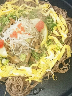 ホットプレートde普通の蕎麦で瓦蕎麦-レシピのメイン写真