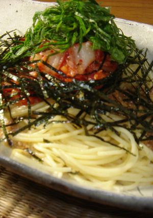 納豆大葉キムチのパスタ-レシピのメイン写真
