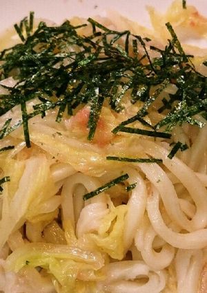 白菜入りたらこソースうどん-レシピのメイン写真